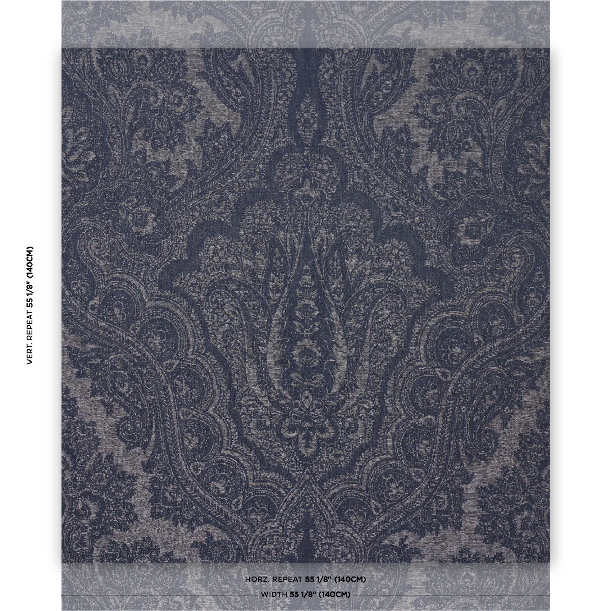 86120 | Amara Paisley, Indigo - Schumacher Fabric - Image 2