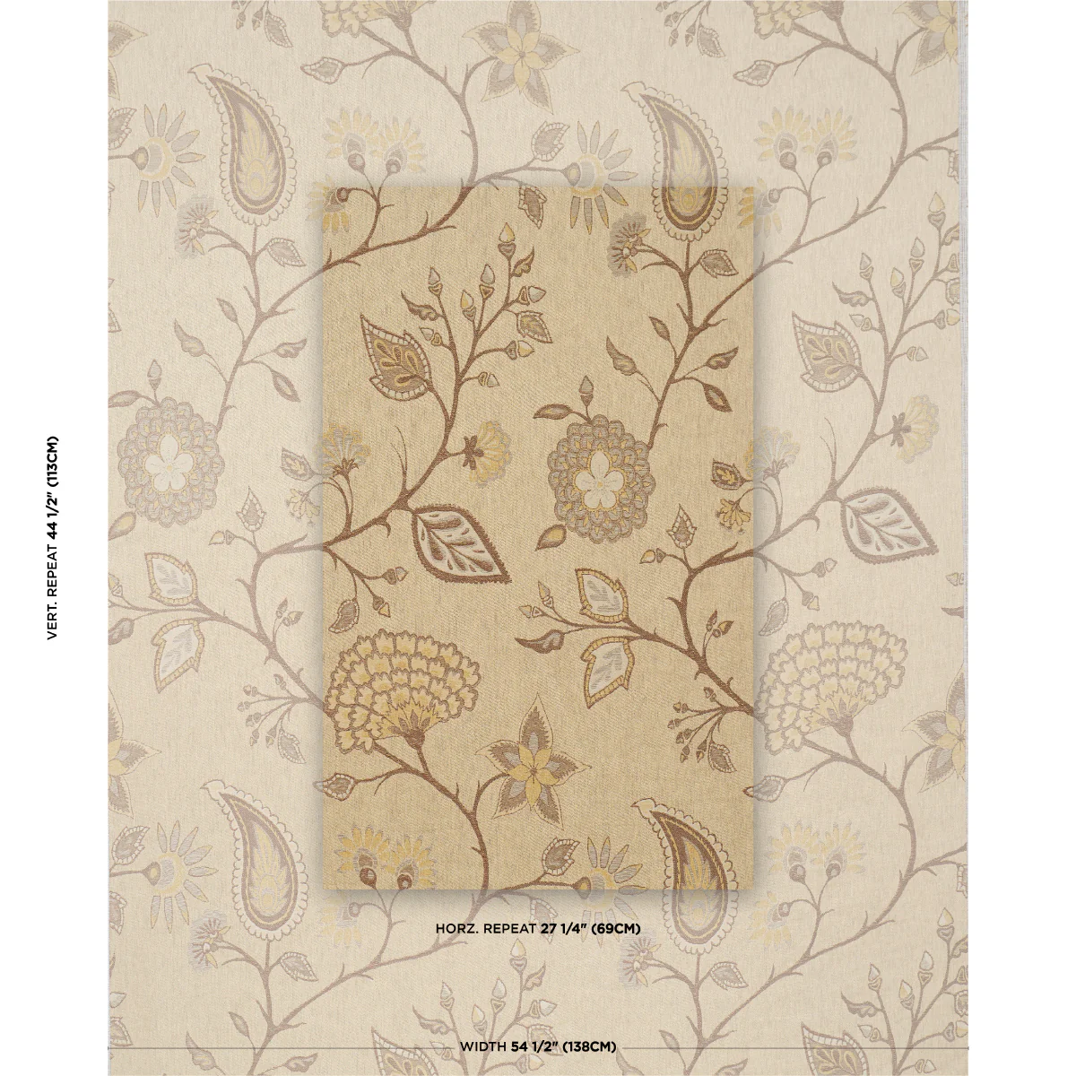 86150 | Fiammetta Jacquard, Oro - Schumacher Fabric - Image 2