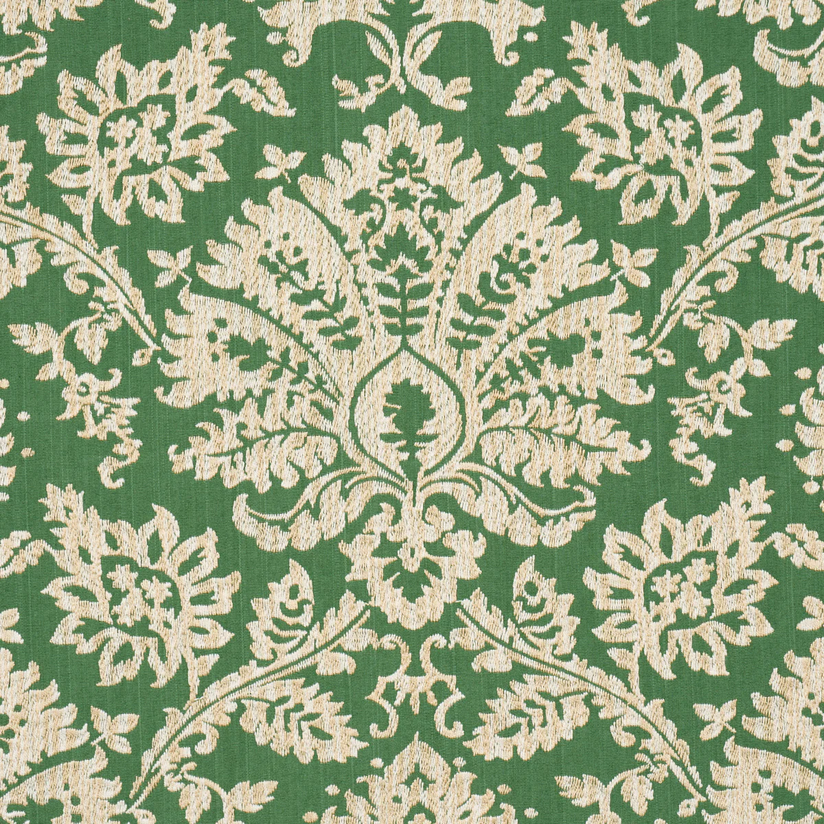 86160 | Gianna Embroidery, Emerald - Schumacher Fabric - Image 3