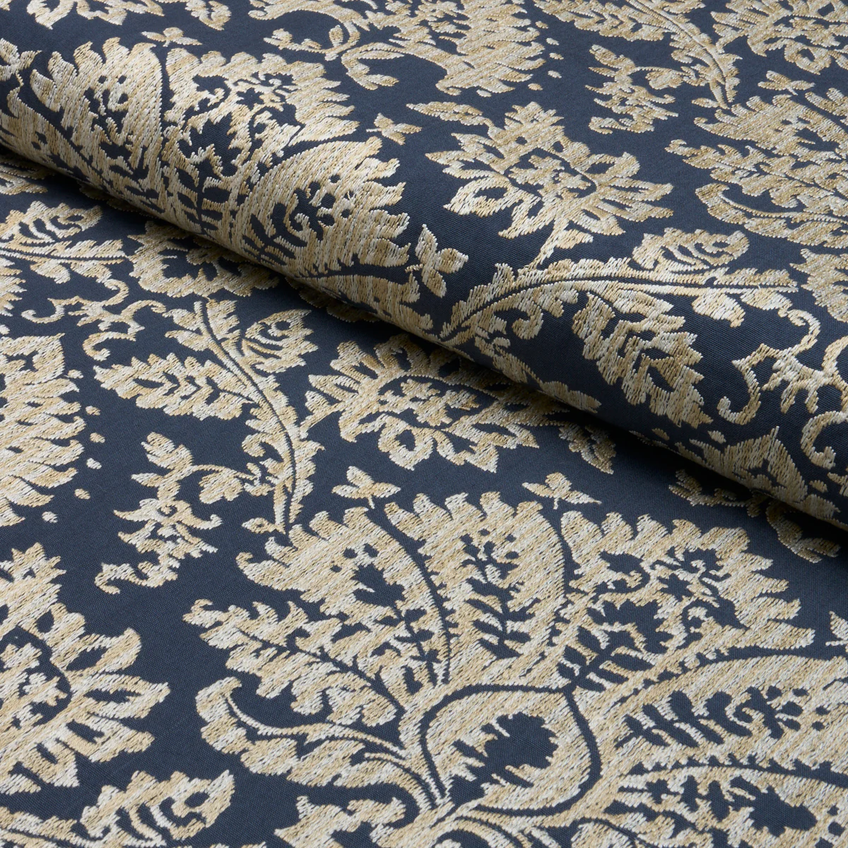 86161 | Gianna Embroidery, Indigo - Schumacher Fabric - Image 4