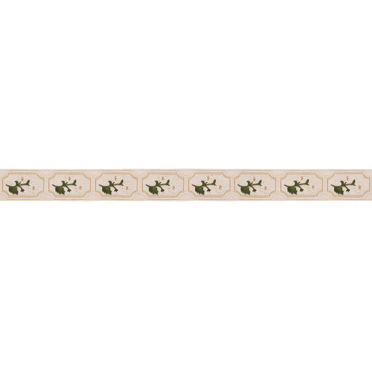 86300 | Jolie Hand Embroidered Tape, Neutral - Schumacher Trim - Image 2