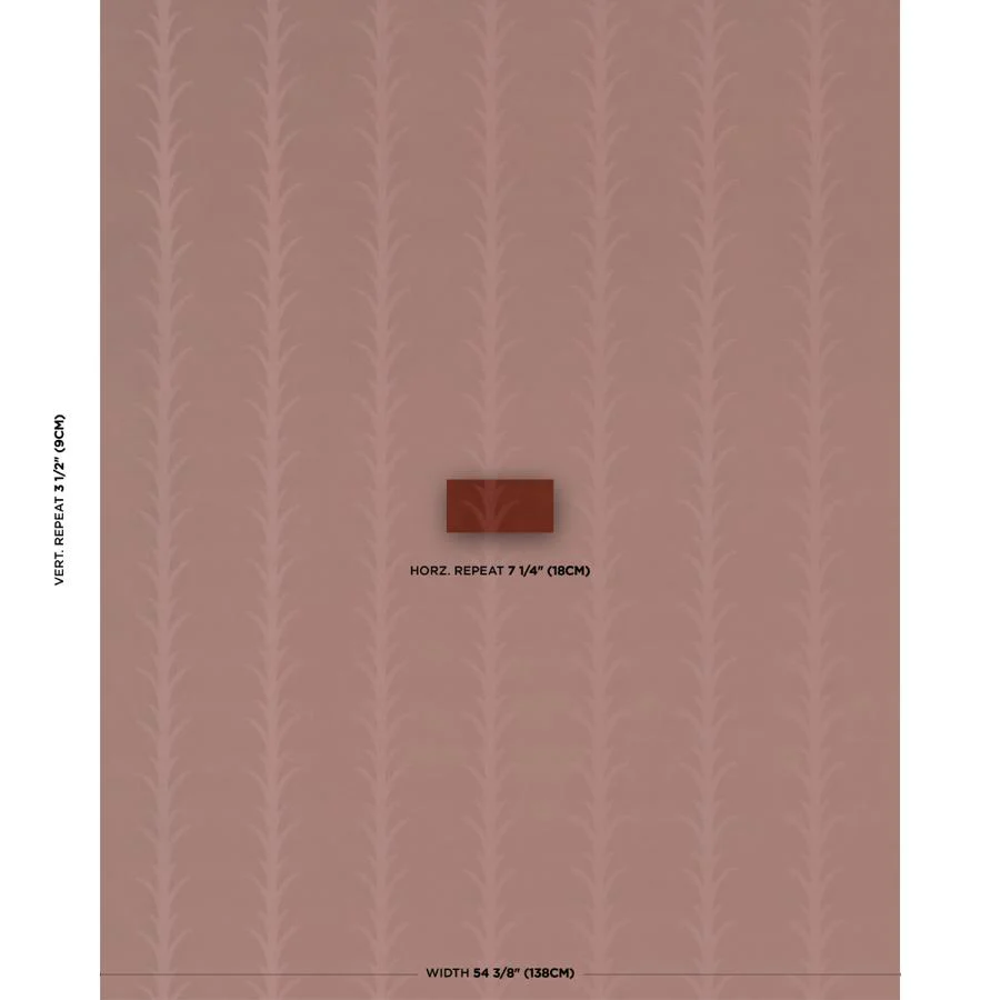 86452 | Acanthus Stripe Velvet, Terracotta - Schumacher Fabric - Image 2