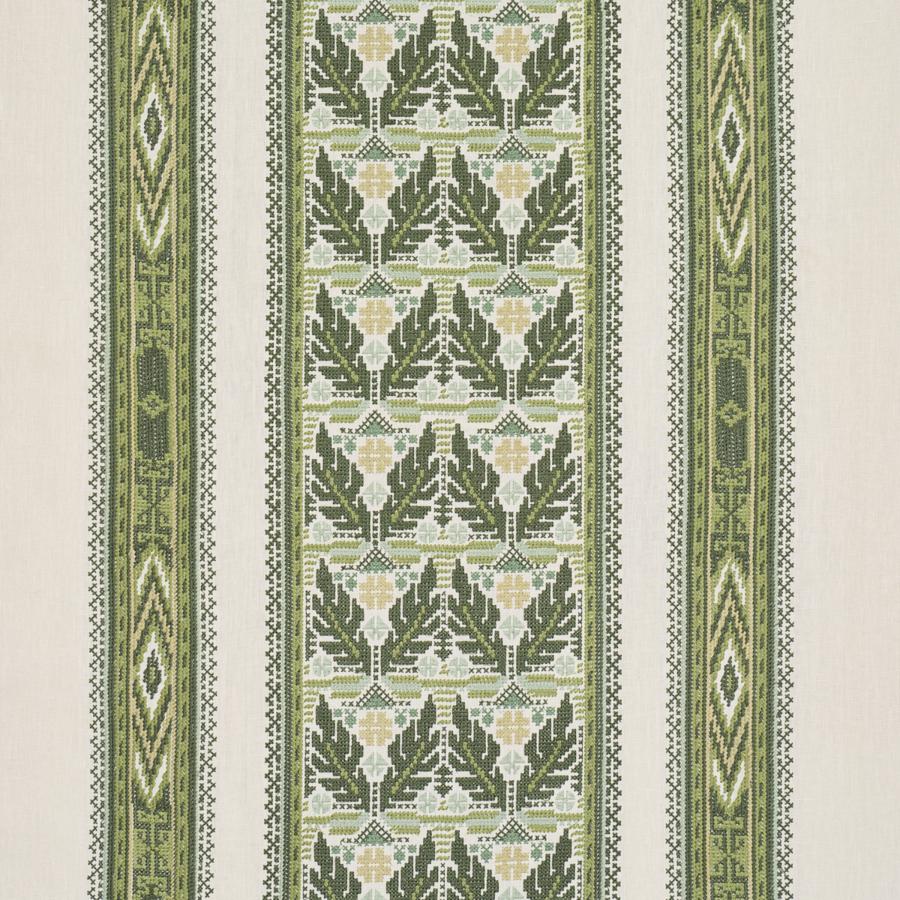 86551 | Ayla Embroidery, Green - Schumacher Fabric