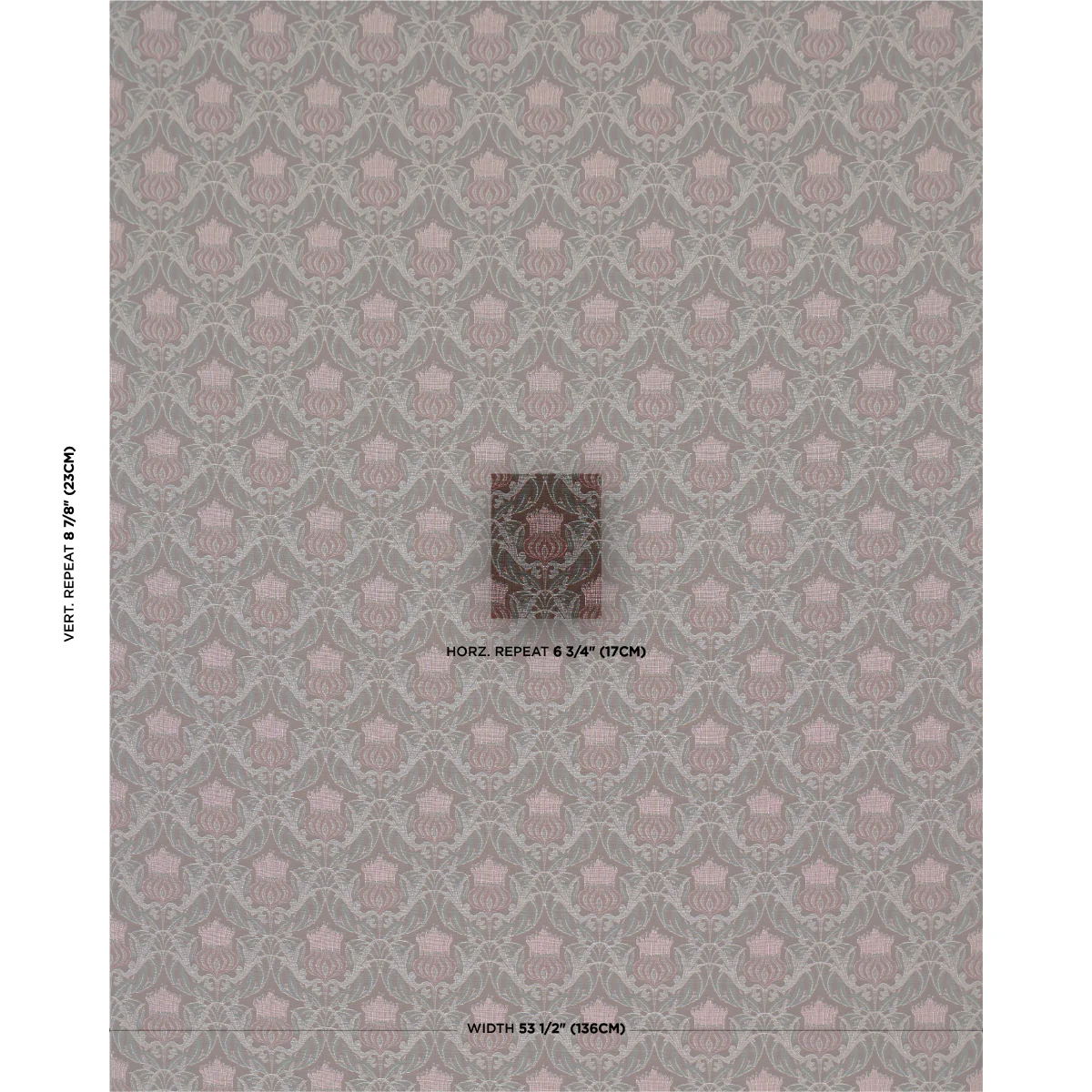 86630 | Rowallan Trellis, Chocolate - Schumacher Fabric - Image 2