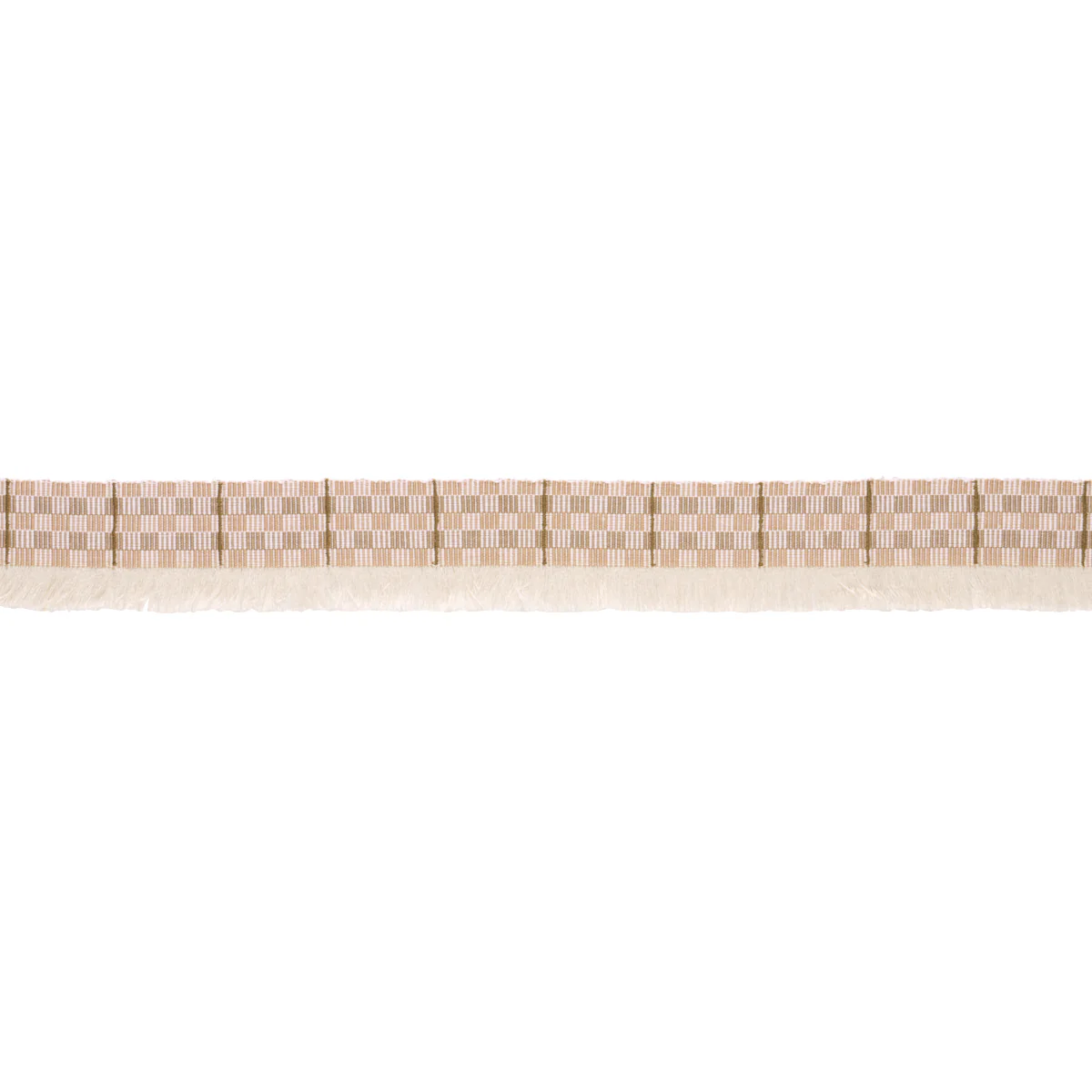 86860 | Skyline Plaid Fringe, Dune - Schumacher Trim - Image 2