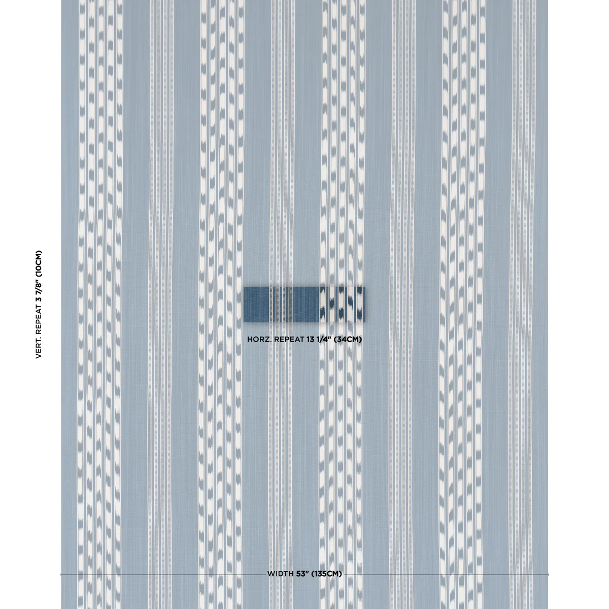 87241 | Deja Stripe, Indigo - Schumacher Fabric - Image 2