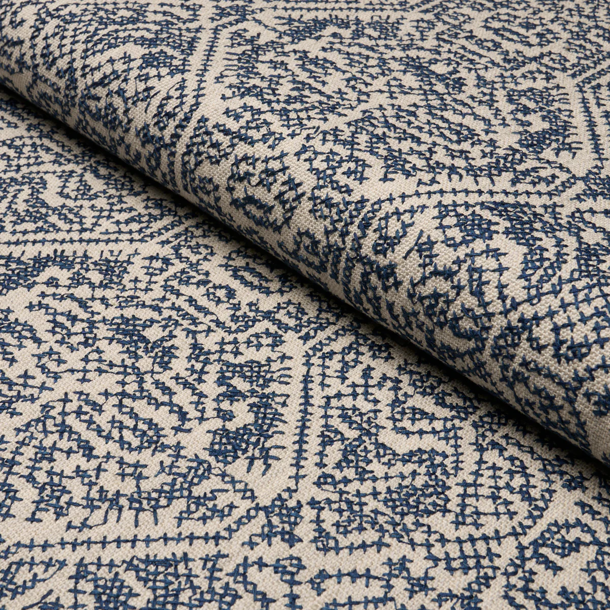 87271 | Orion Embroidery, Indigo - Schumacher Fabric - Image 5