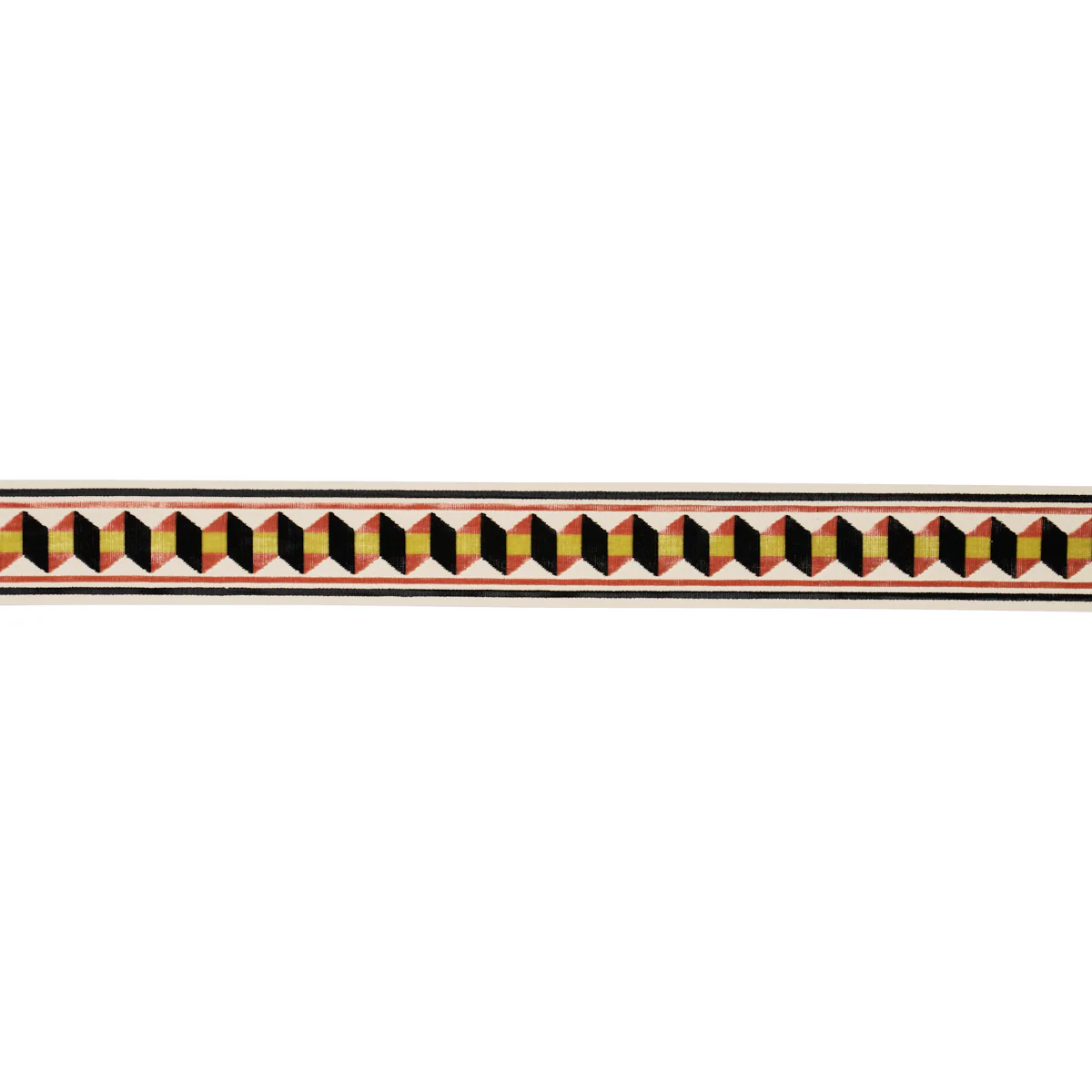 87461 | Jilly Velvet Tape, Persimmon/Gold - Schumacher Trim - Image 2