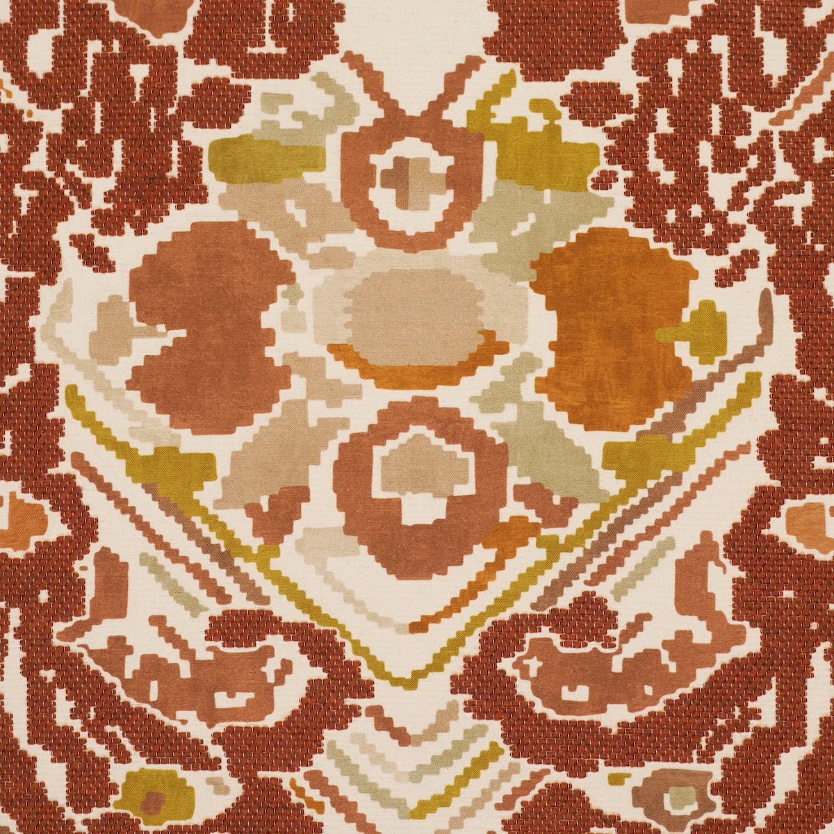 87550 | Reversible Digital Damask, Chartreuse - Schumacher Fabric - Image 5