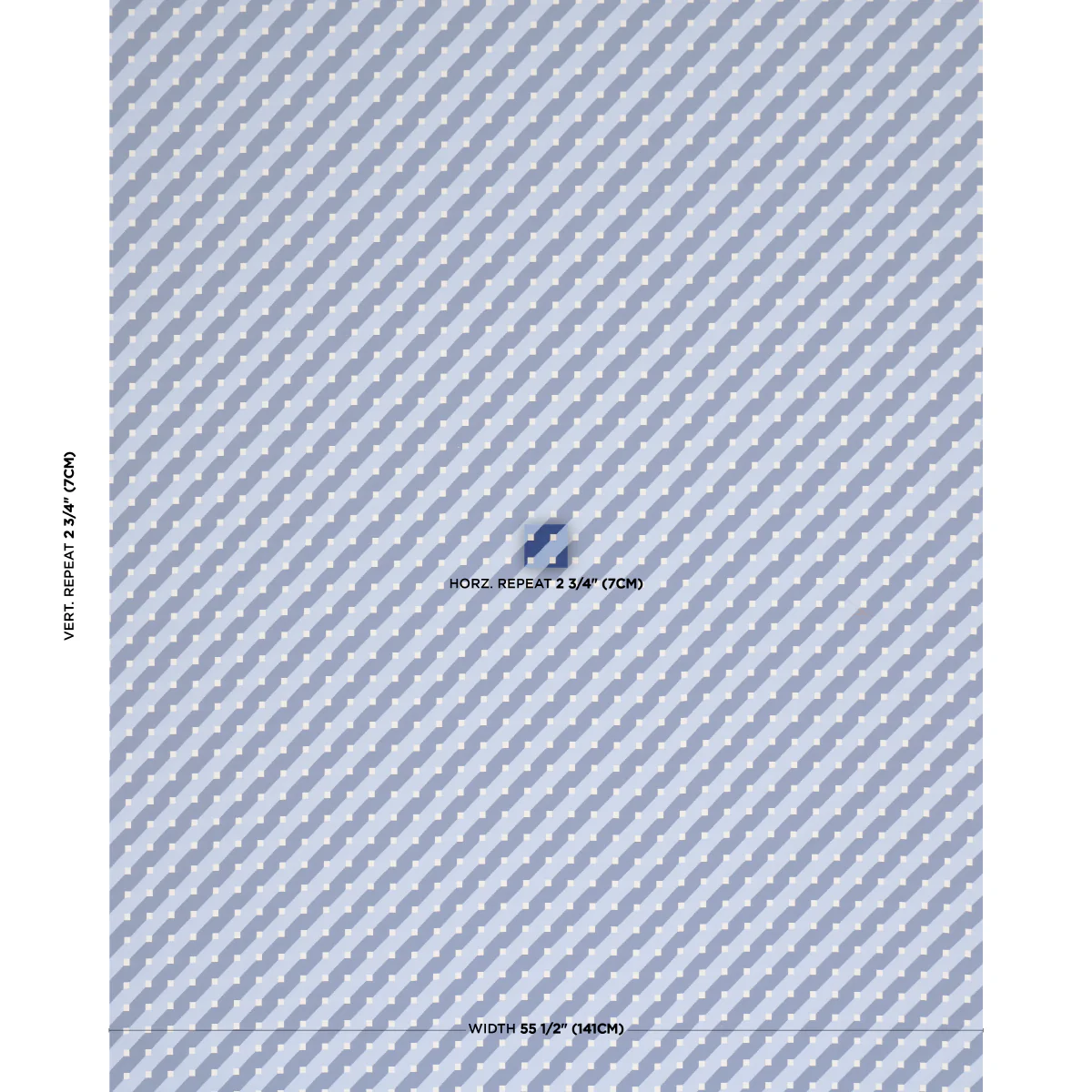 87611 | Zilla Stripe, Blues - Schumacher Fabric - Image 2