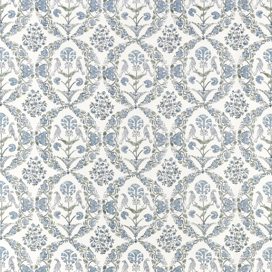 Af10740 | Paloma, Blue And Green - Anna French Fabric