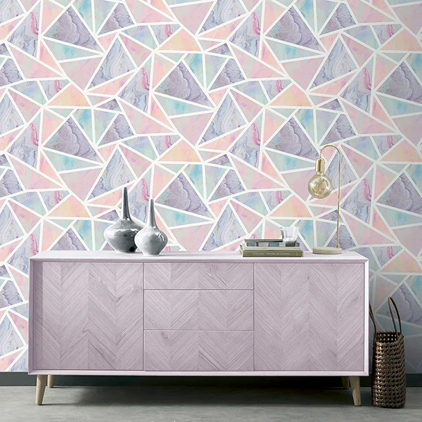 AH296002 | Arthouse, Lizzie Pastel Triangles - Brewster Wallpaper - Image 3