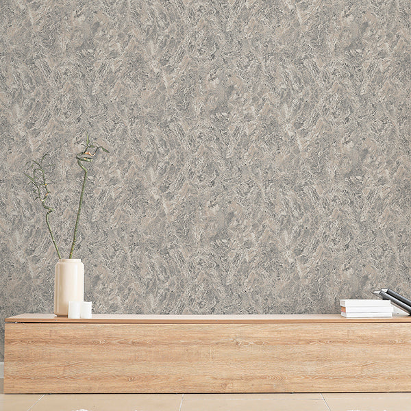 AH296706 | Arthouse, Evonne Charcoal Marble Patina - Brewster Wallpaper - Image 3