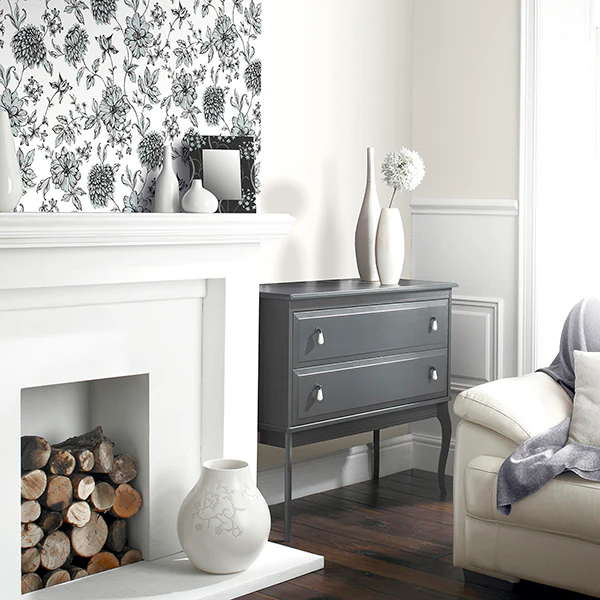 AH692507 | Arthouse, Della Black Floral Trail - Brewster Wallpaper - Image 3