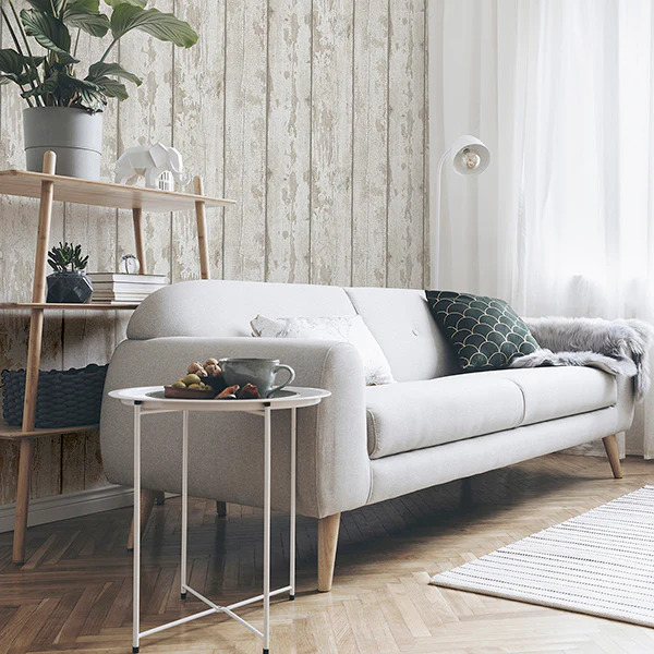 AH694700 | Arthouse, Ambrose Cream Wood Plank - Brewster Wallpaper - Image 3