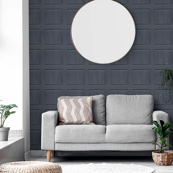 AH909600 | Arthouse, Bellamy Charcoal Wooden Panel - Brewster Wallpaper - Image 3