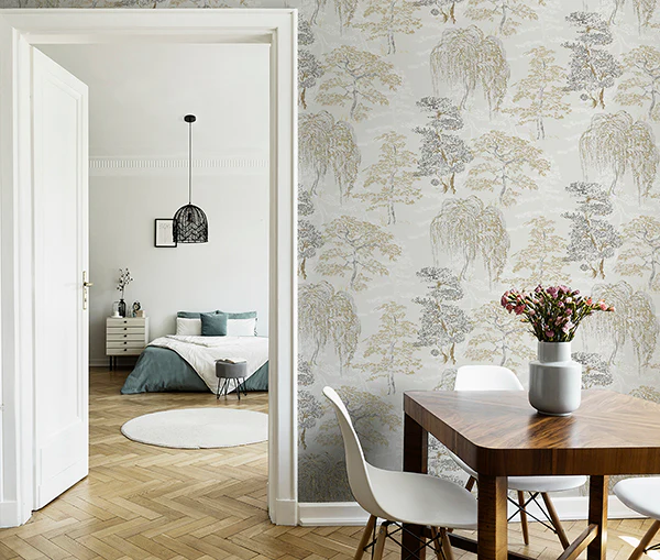 AH909605 | Arthouse, Midori Neutral Trees - Brewster Wallpaper - Image 3