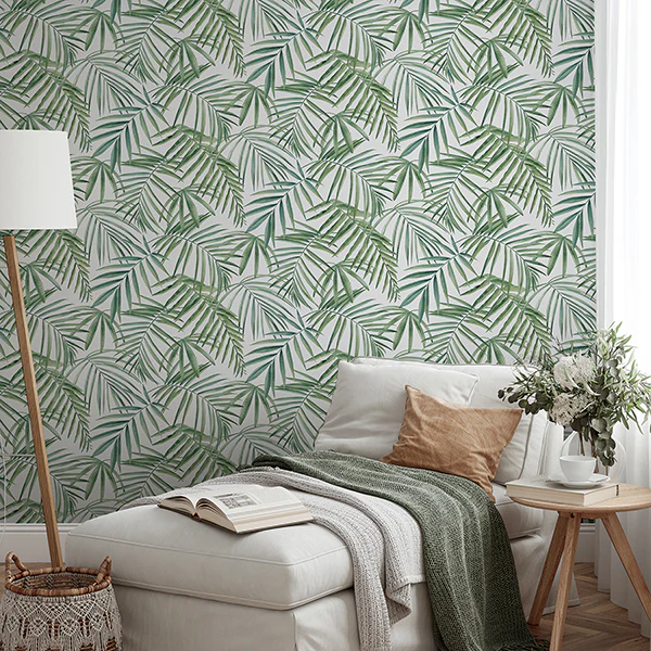 AH923909 | Arthouse, Juan Green Palm Leaves - Brewster Wallpaper - Image 2