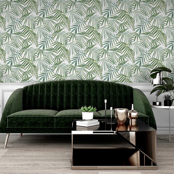 AH923909 | Arthouse, Juan Green Palm Leaves - Brewster Wallpaper - Image 3