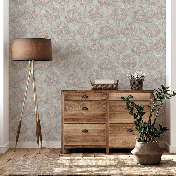AH924606 | Arthouse, Edson Green Woodlands - Brewster Wallpaper - Image 2