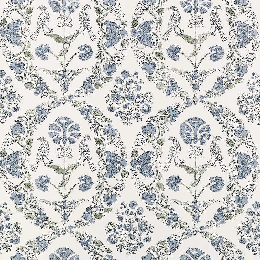 At10740 | Paloma, Blue And Green - Anna French Wallpaper
