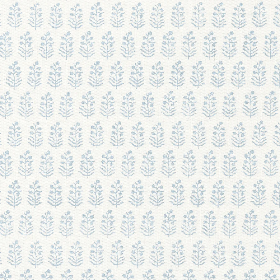 At10752 | Chloe, Spa Blue On White - Anna French Wallpaper