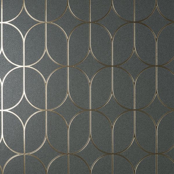 FD42804 | Medley, Raye Charcoal Rosco Trellis - Brewster Wallpaper