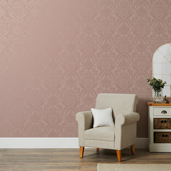 FD43775 | Medley, Signature Rose Damask - Brewster Wallpaper - Image 3