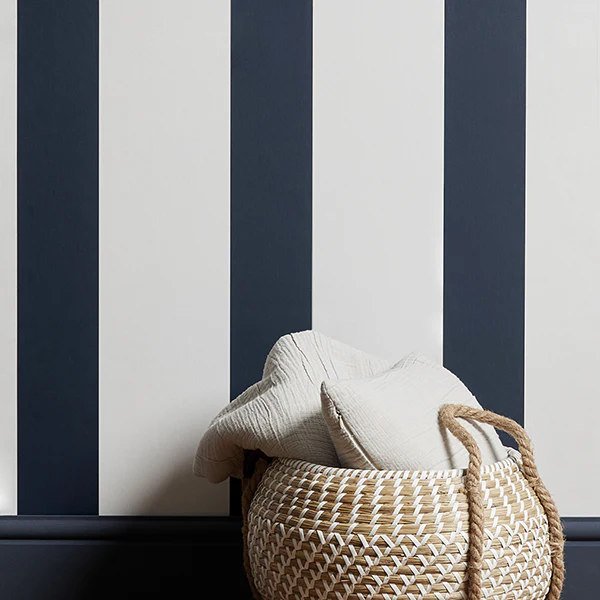 FD43782 | Medley, Tiago Blue Stripe - Brewster Wallpaper - Image 3