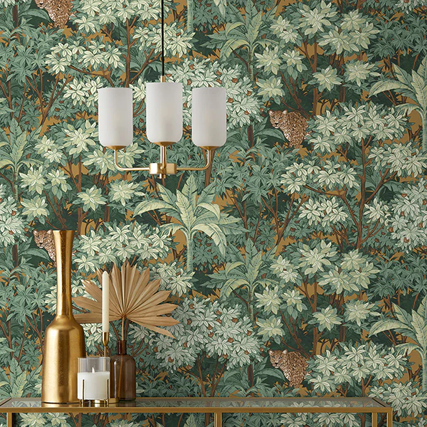 FD43816 | Medley, Kamali Moss Leopard Trees - Brewster Wallpaper - Image 3