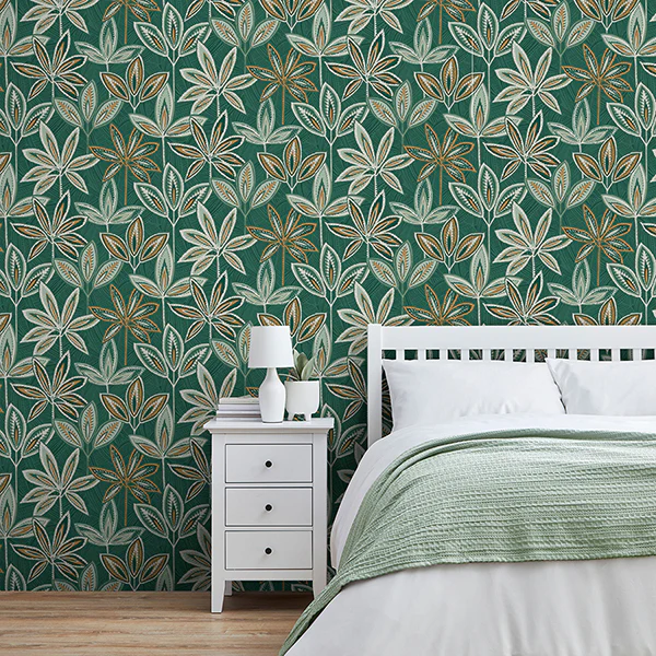 FD43818 | Medley, Bohan Green Decorative Tree - Brewster Wallpaper - Image 3