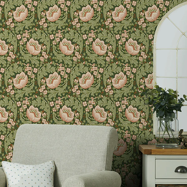 FD43820 | Medley, Claes Pink Floral - Brewster Wallpaper - Image 3
