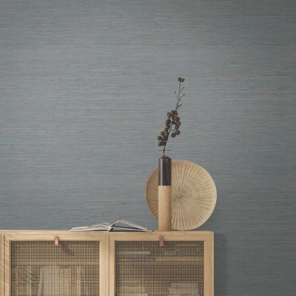 Grl86130 | Natural Palette Resource, Painted Hemp Dusty Blue - Ronald Redding Wallpaper - Image 2