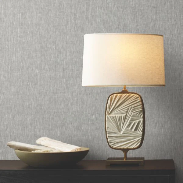 Grl86135 | Natural Palette Resource, Sheer Linen Grey - Ronald Redding Wallpaper - Image 2
