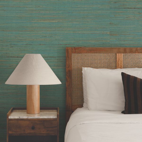 Grl88487 | Natural Palette Resource, Multicolored Hemp Aqua - Ronald Redding Wallpaper - Image 2