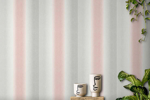 M1642 | Medley, Kirby Pink Stripe - Brewster Wallpaper - Image 2