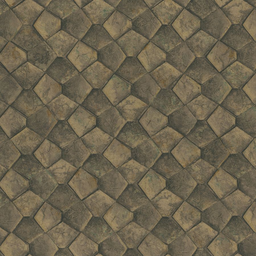 Ma34909 | Opulent Accents, Waterford Gold Tiled - Antonina Vella Wallpaper