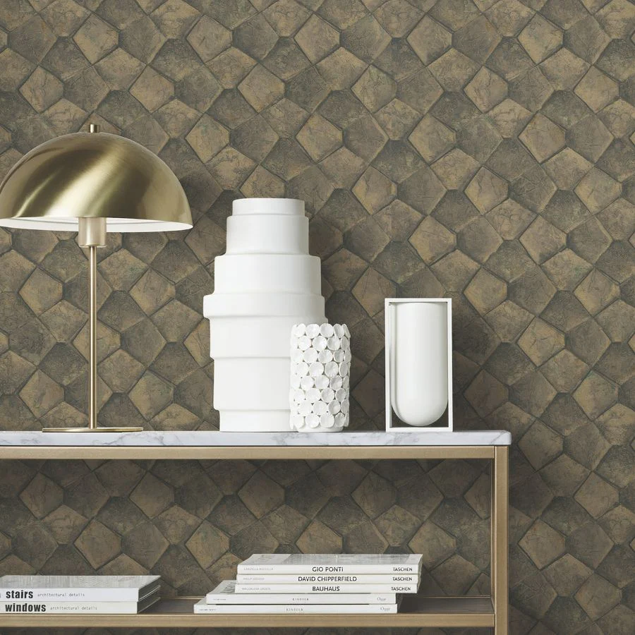 Ma34909 | Opulent Accents, Waterford Gold Tiled - Antonina Vella Wallpaper - Image 3