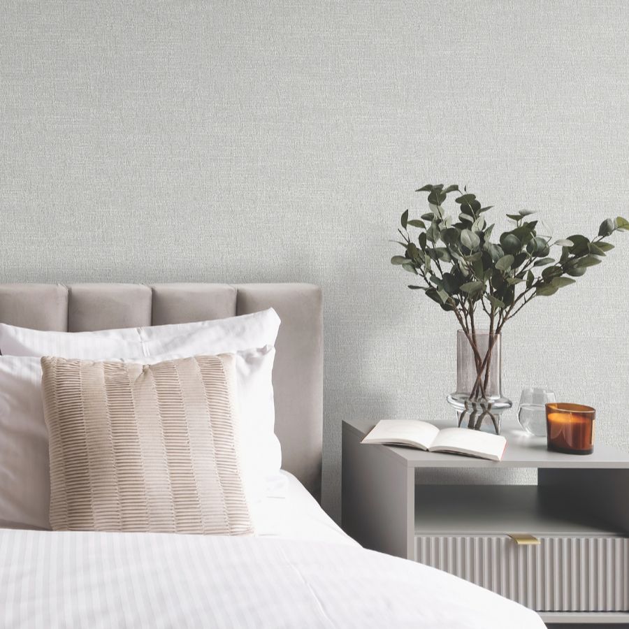 Ma34911 | Opulent Accents, Highland Tweed Grey Faux Fabric - Antonina Vella Wallpaper - Image 2