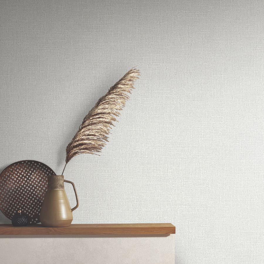 Ma34912 | Opulent Accents, Highland Tweed Light Grey Faux Fabric - Antonina Vella Wallpaper - Image 3