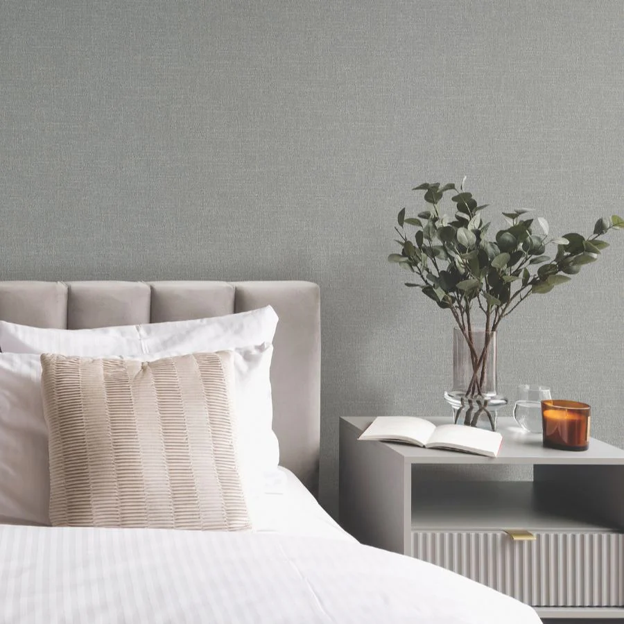 Ma34915 | Opulent Accents, Highland Tweed Dark Grey Faux Fabric - Antonina Vella Wallpaper - Image 2
