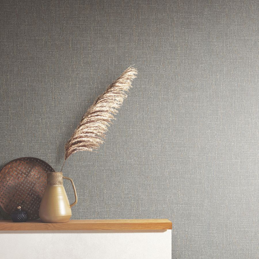 Ma34915 | Opulent Accents, Highland Tweed Dark Grey Faux Fabric - Antonina Vella Wallpaper - Image 3