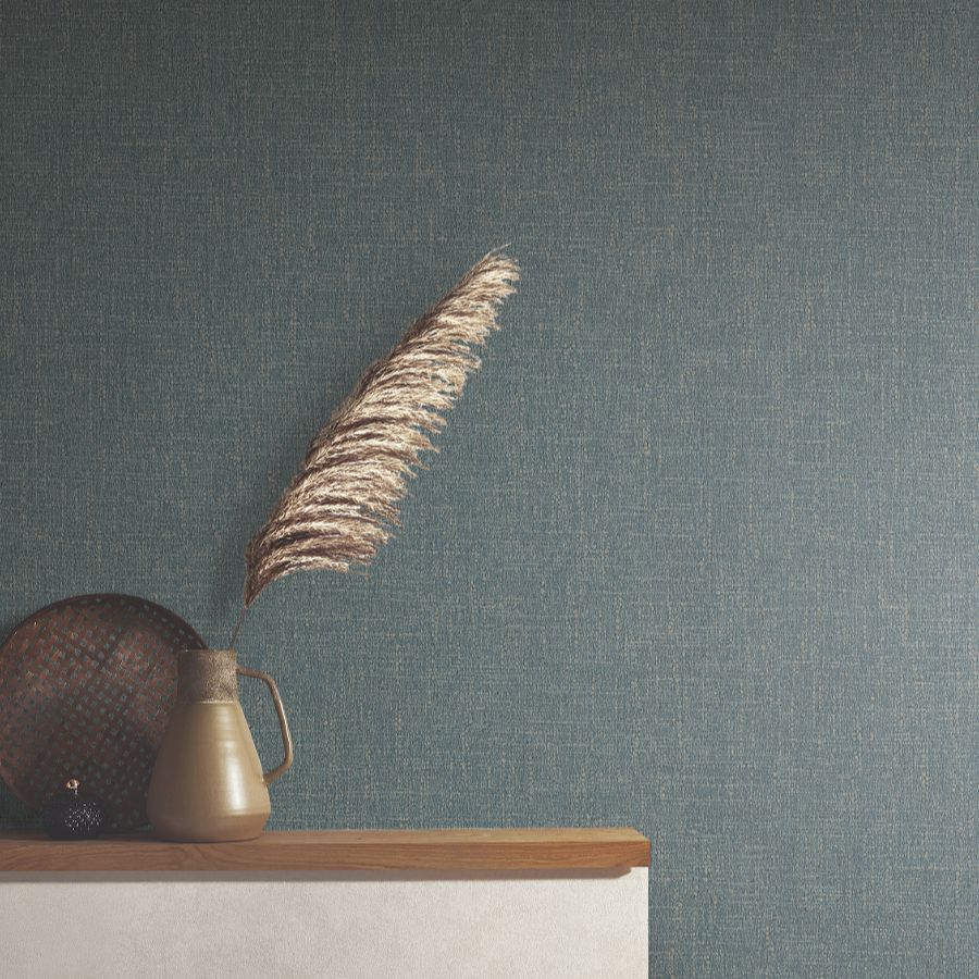 Ma34917 | Opulent Accents, Highland Tweed Dark Blue Faux Fabric - Antonina Vella Wallpaper - Image 3