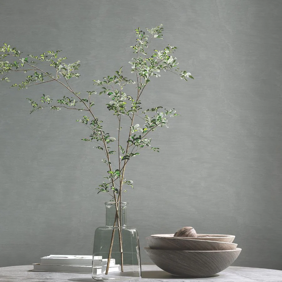 Ma34924 | Opulent Accents, Shimmering Moire Pewter Textured - Antonina Vella Wallpaper - Image 2