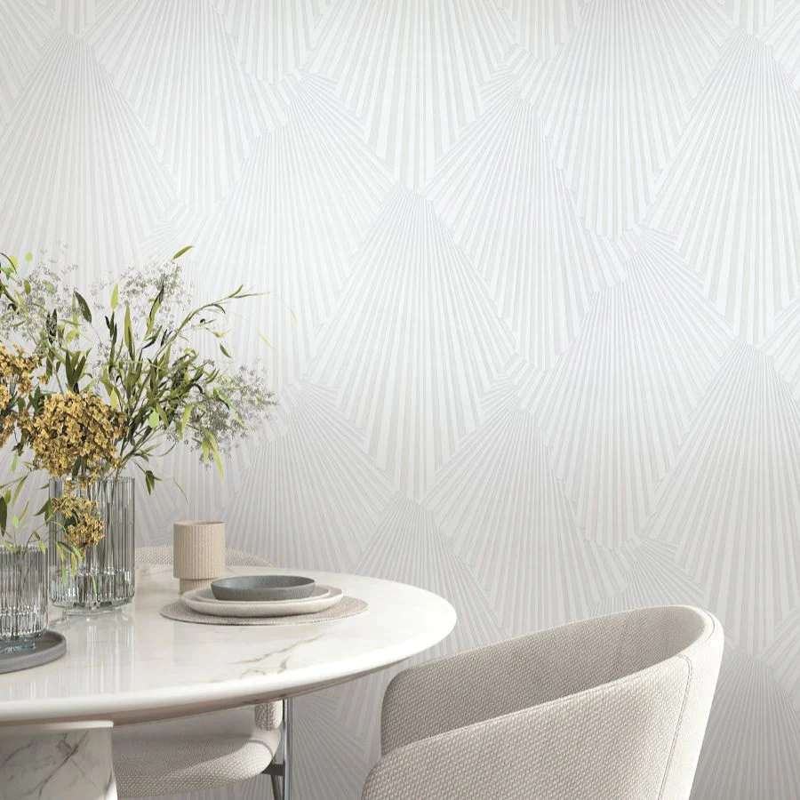 Ma35845 | Opulent Accents, Lumiere White Deco Geo - Antonina Vella Wallpaper - Image 5