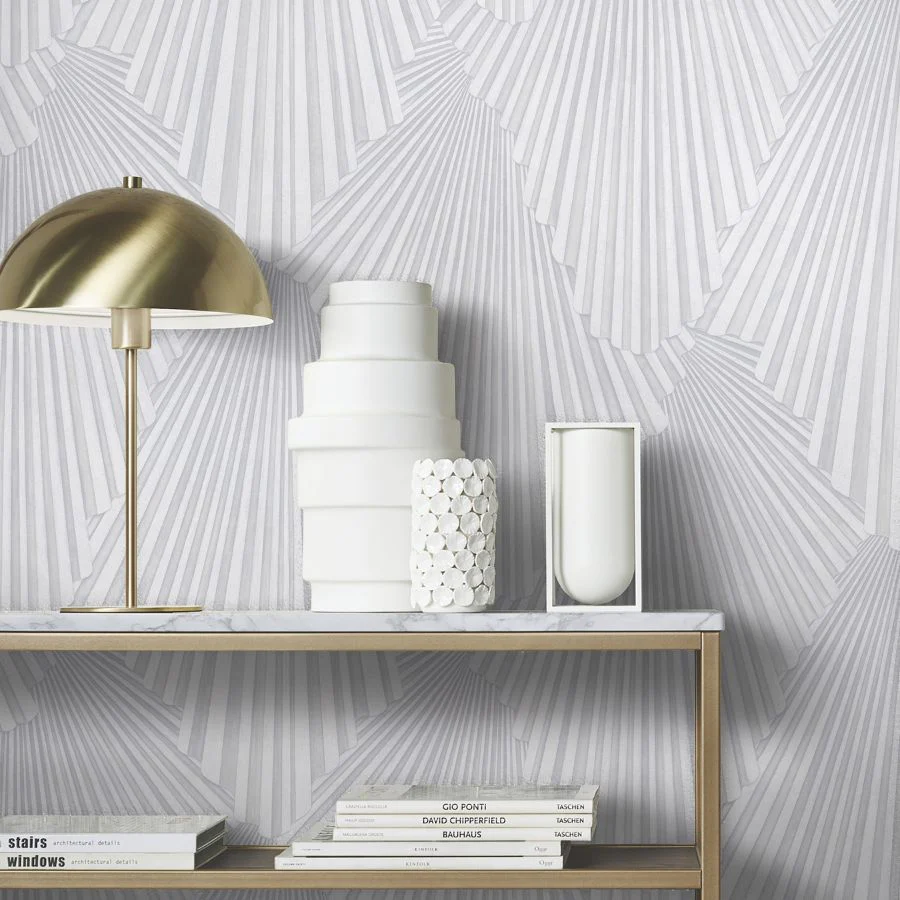 Ma35846 | Opulent Accents, Lumiere Off-White Deco Geo - Antonina Vella Wallpaper - Image 3