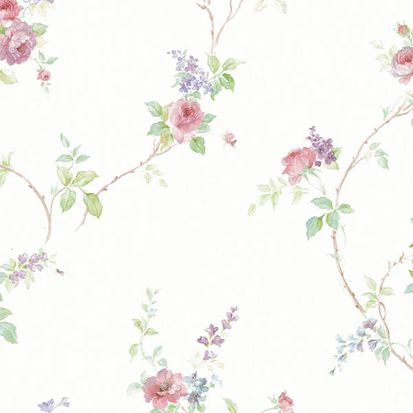 Md29402 | Silk Impressions 2, Red Floral - Norwall Wallpaper