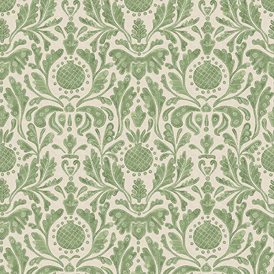 Ncw4591-03 | Honfleur Castellane Green - Nina Campbell Wallpaper