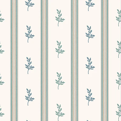 Ncw4592-04 | Honfleur Anduze Aqua/Beige - Nina Campbell Wallpaper