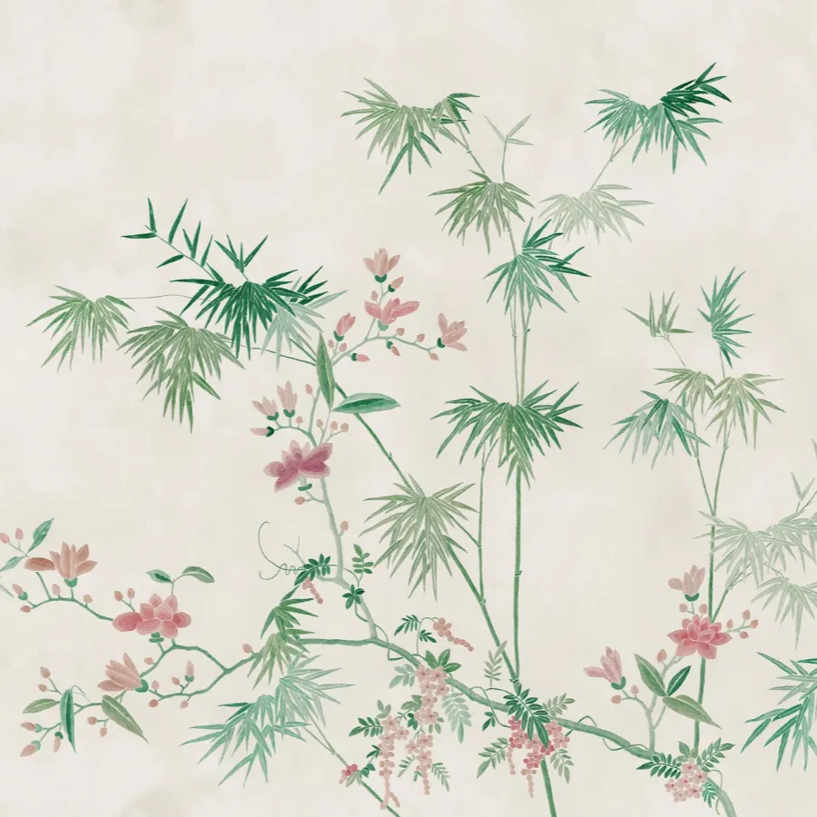 S10420 | Bamboo Grove, Green - Sandberg Mural